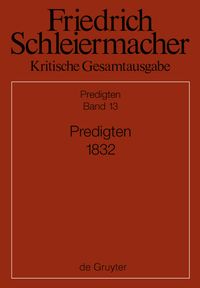 Buch Cover Predigten 1832