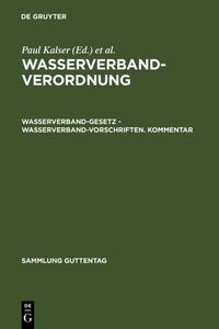 Buch Cover Wasserverbandverordnung