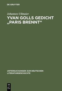 Buch Cover Yvan Golls Gedicht "Paris brennt"