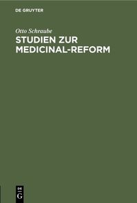 Buch Cover Studien zur Medicinal-Reform