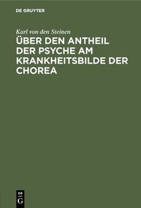 Buch Cover Über den Antheil der Psyche am Krankheitsbilde der Chorea