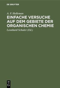 Buch Cover Einfache Versuche auf dem Gebiete der organischen Chemie