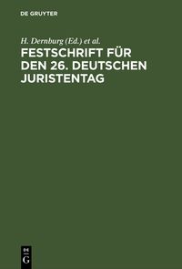 Buch Cover Festschrift für den 26. Deutschen Juristentag