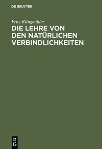 Buch Cover Die Lehre von den natürlichen Verbindlichkeiten