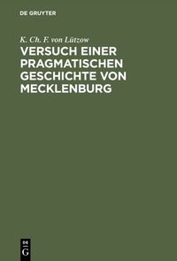 Buch Cover Versuch einer pragmatischen Geschichte von Mecklenburg