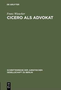 Buch Cover Cicero als Advokat