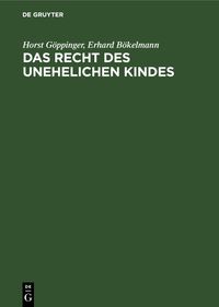 Buch Cover Das Recht des unehelichen Kindes