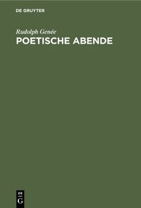 Buch Cover Poetische Abende