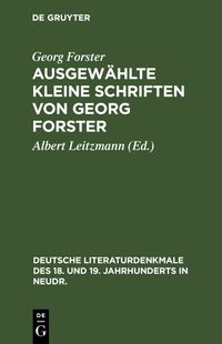 Buch Cover Ausgewählte kleine Schriften von Georg Forster