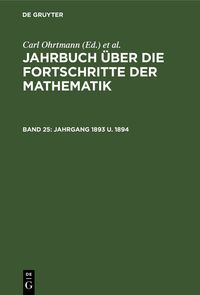 Buch Cover Jahrgang 1893 u. 1894