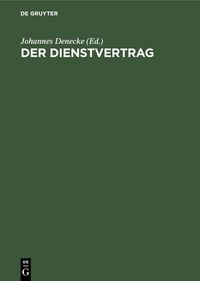 Buch Cover Der Dienstvertrag