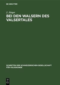 Buch Cover Bei den Walsern des Valsertales