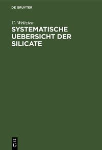 Buch Cover Systematische Uebersicht der Silicate
