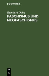 Buch Cover Faschismus und Neofaschismus