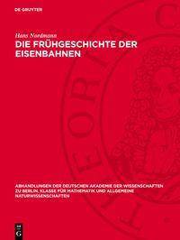 Buch Cover Die Frühgeschichte der Eisenbahnen