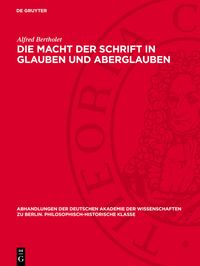 Buch Cover Die Macht der Schrift in Glauben und Aberglauben