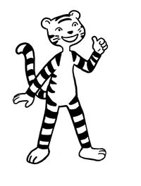 Buch Cover Tiger Tom, Stempel