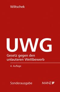 Buch Cover UWG Gesetz gegen den unlauteren Wettbewerb