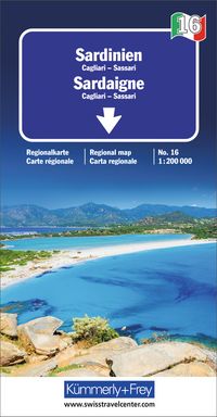 Buch Cover Kümmerly+Frey Regional-Strassenkarte 16 Sardinien 1:200.000
