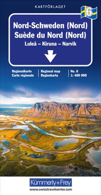 Buch Cover Kümmerly+Frey Regional-Strassenkarte 6 Nord-Schweden (Nord) 1:400.000