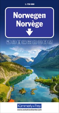 Buch Cover Kümmerly+Frey Strassenkarte Norwegen 1:750.000