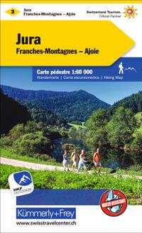 Buch Cover Kümmerly+Frey Wanderkarte 3 Jura 1:60.000