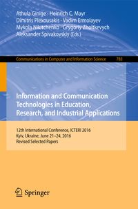 Buch Cover Information and Communication Technologies in Education, Research, and Industrial Applications