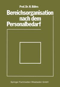 Buch Cover Bereichsorganisation nach dem Personalbedarf