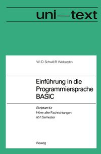 Buch Cover Einführung in die Programmiersprache BASIC