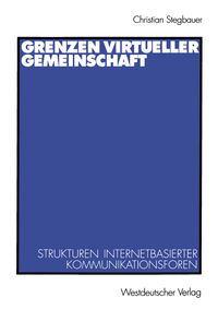 Buch Cover Grenzen virtueller Gemeinschaft