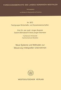 Buch Cover Neue Systeme und Methoden zur Steuerung mittelgroßer Unternehmen