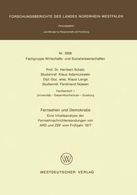 Buch Cover Fernsehen und Demokratie