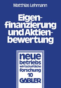 Buch Cover Eigenfinanzierung und Aktienbewertung