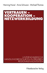 Buch Cover Vertrauen — Kooperation — Netzwerkbildung