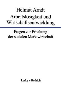 Buch Cover Arbeitslosigkeit und Wirtschaftsentwicklung