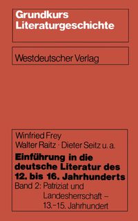 Buch Cover Einführung in die deutsche Literatur des 12. bis 16. Jahrhunderts