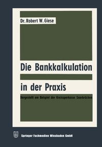 Buch Cover Die Bankkalkulation in der Praxis
