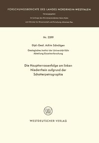 Buch Cover Die Hauptterrassenfolge am linken Niederrhein aufgrund der Schotterpetrographie