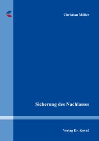 Buch Cover Sicherung des Nachlasses