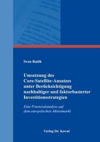 Buch Cover Umsetzung des Core-Satellite-Ansatzes unter Berücksichtigung nachhaltiger und faktorbasierter Investitionsstrategien