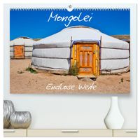 Buch Cover Mongolei Endlose Weite (hochwertiger Premium Wandkalender 2024 DIN A2 quer), Kunstdruck in Hochglanz
