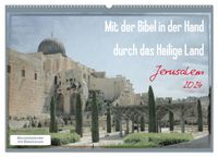 Buch Cover Mit der Bibel in der Hand durch das Heilige Land - Jerusalem (Wandkalender 2024 DIN A2 quer), CALVENDO Monatskalender