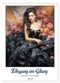 Buch Cover Eleganz im Glanz. Zauberhaft im Abendkleid (Wandkalender 2024 DIN A4 hoch), CALVENDO Monatskalender