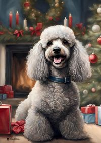 Buch Cover Weihnachten Notizbuch Hund Pudel Notizheft mit 55 Zitaten & Lebensweisheiten Lustiges Geschenk für Pudel Liebhaber Geschenkidee Pudelfreunde Hundemama Pudelfans Frauen Hundepapa