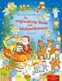 Buch Cover Mein lustiger Wimmelbilder-Spaß. Die unglaubliche Reise zum Weihnachtsmann