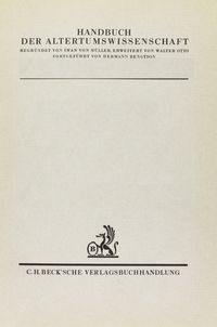 Buch Cover Die hochsprachliche profane Literatur der Byzantiner Teilbd. 1: Philosophie, Rhetorik, Epistolographie, Geschichtsschreibung, Geographie