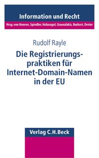 Buch Cover Die Registrierungspraktiken für Internet-Domain-Namen in der EU