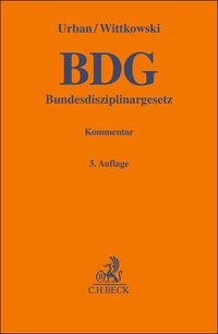 Buch Cover Bundesdisziplinargesetz. BDG