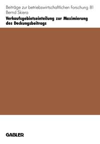 Buch Cover Verkaufsgebietseinteilung zur Maximierung des Deckungsbeitrags