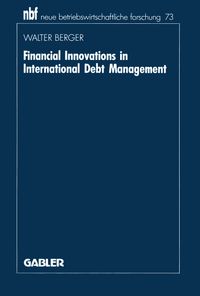 Buch Cover Financial Innovations in International Debt Management